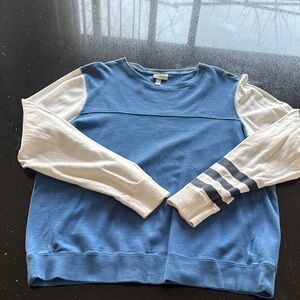 adidas Blue and White Crewneck Sweater